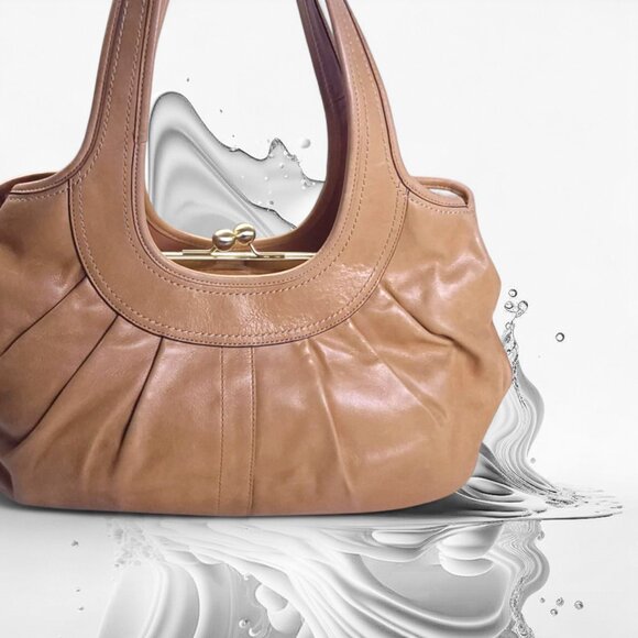 COACH Ergo Pleated Satchel in tan - Picture 2 of 8